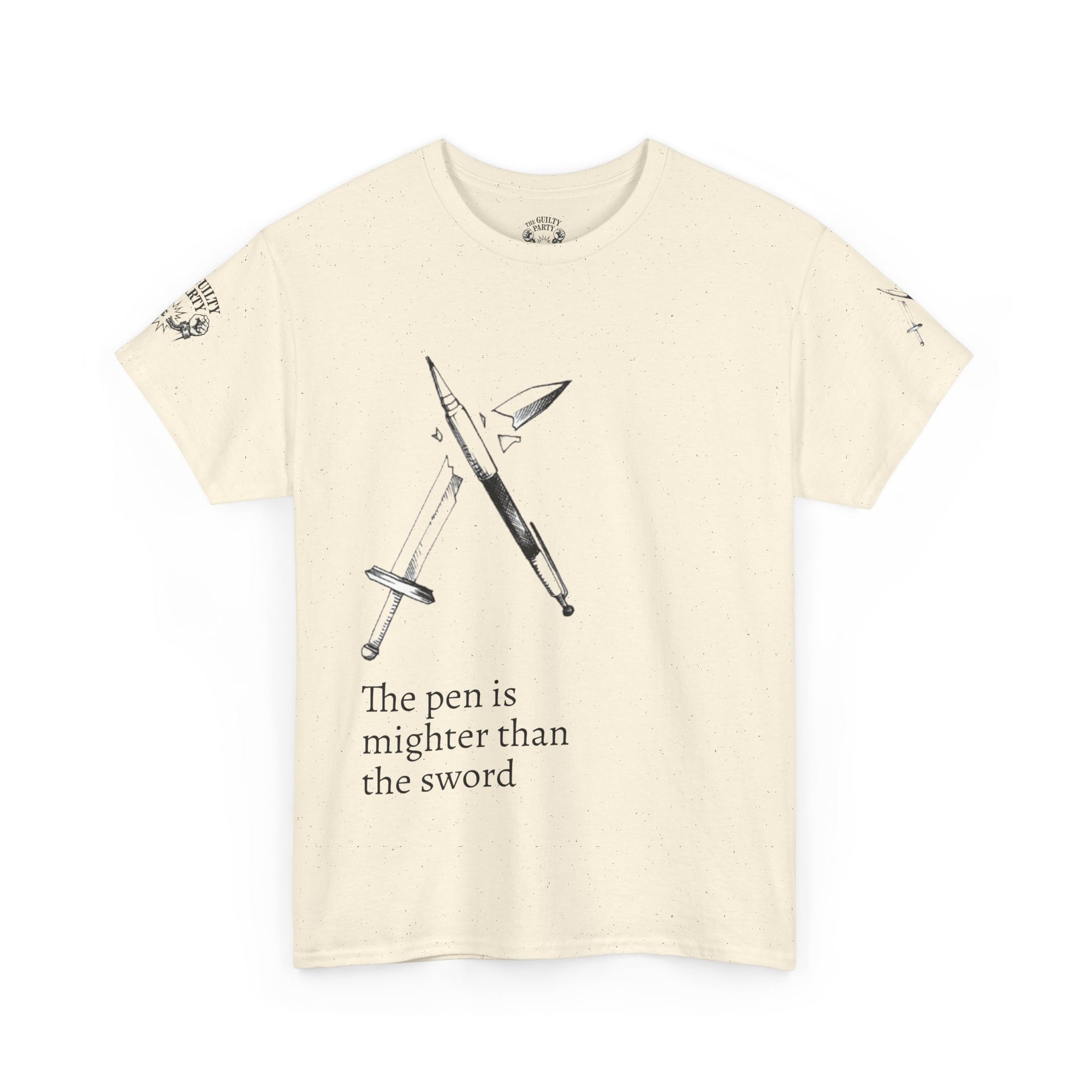 The pen is mightier than the sword cotton tee