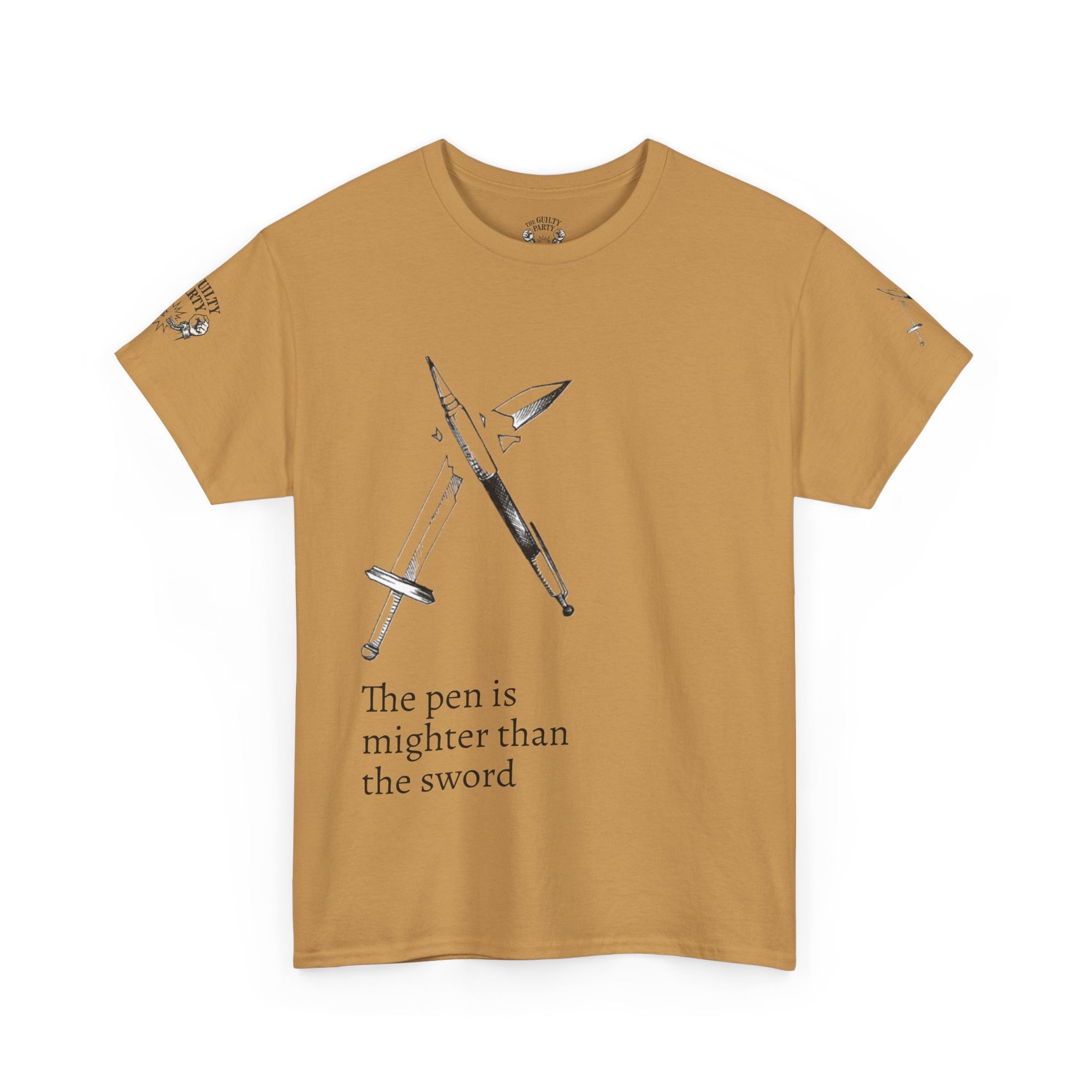 The pen is mightier than the sword cotton tee