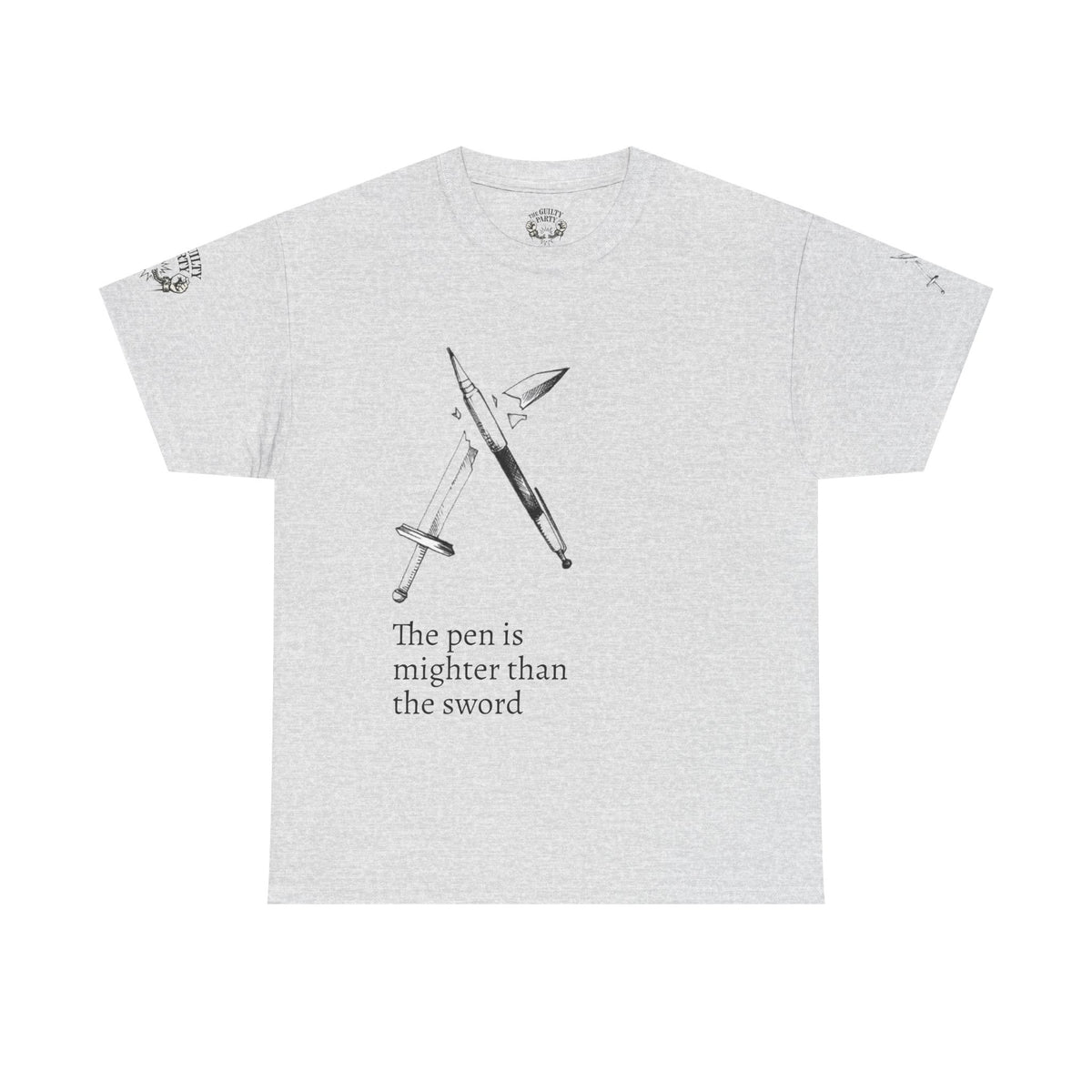 The pen is mightier than the sword cotton tee