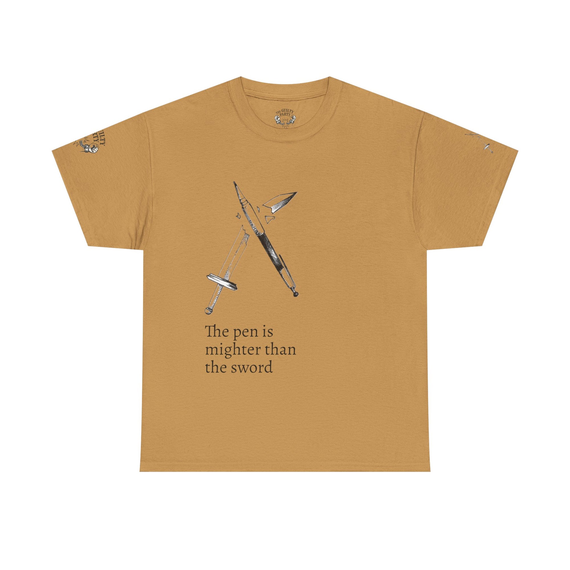The pen is mightier than the sword cotton tee