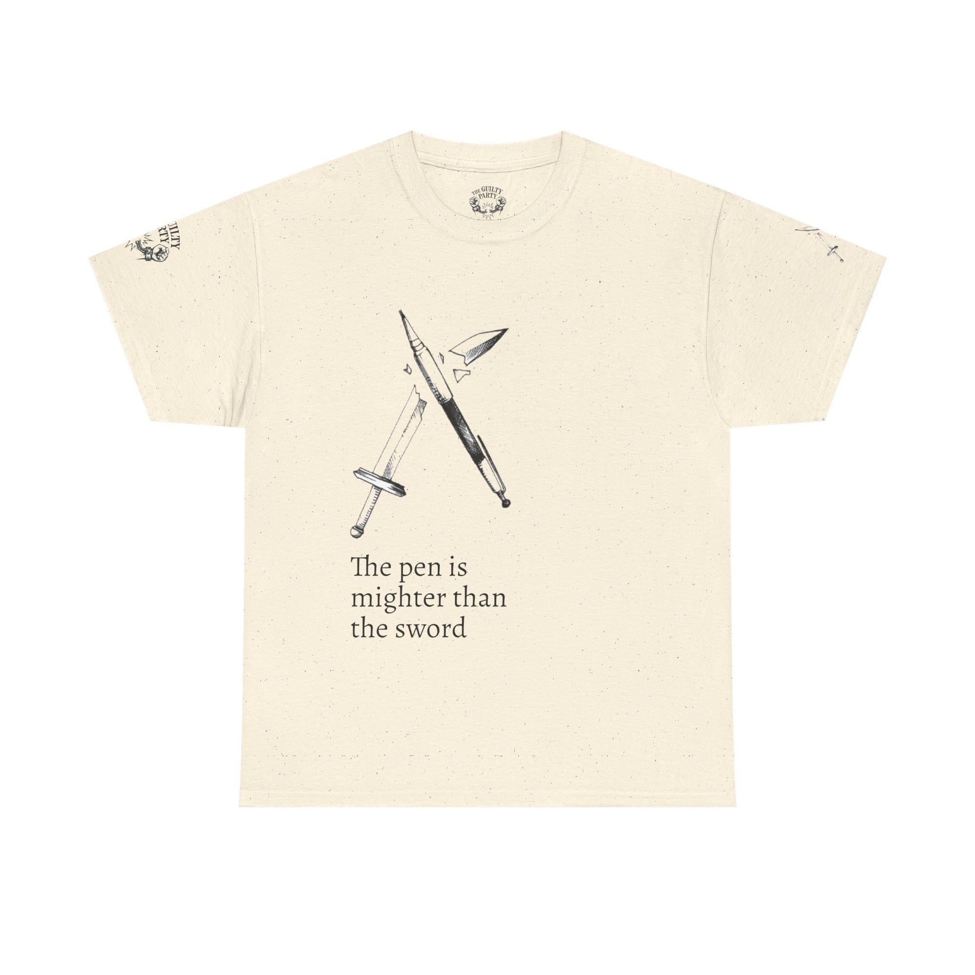 The pen is mightier than the sword cotton tee